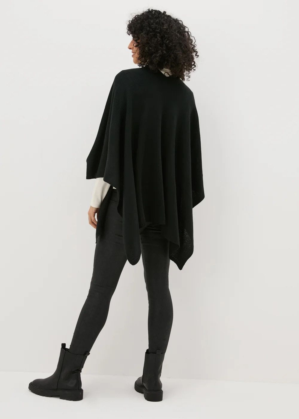 Black Sequin Shawl - One Size Image 2