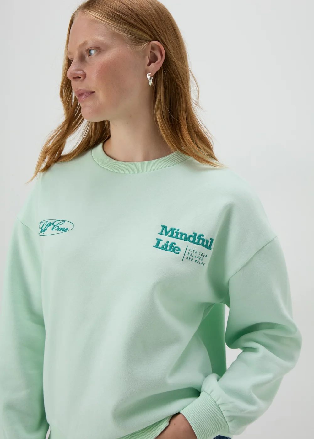 Green Vintage Graphic Sweatshirt - S Image 3