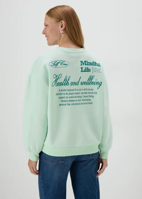 Green Vintage Graphic Sweatshirt - S Image 2