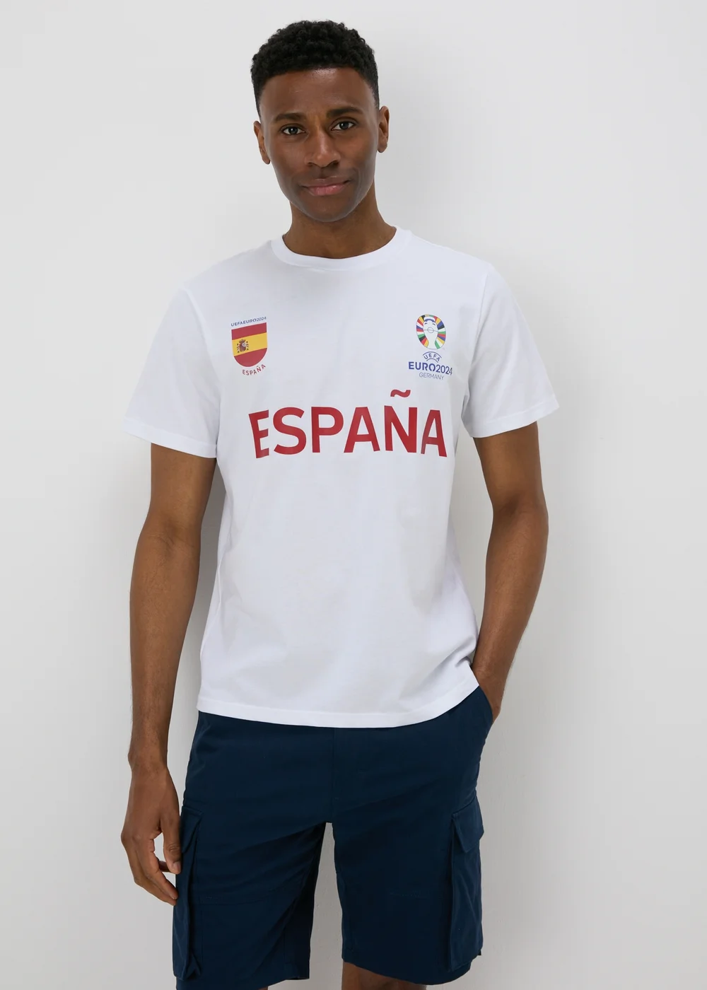 White Espana Football T-Shirt - S Image 1