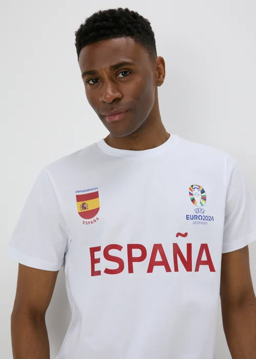 White Espana Football T-Shirt - S Image 3