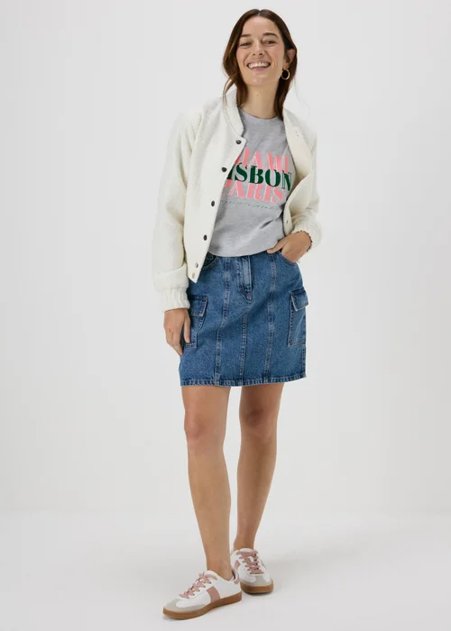 Grey City Graphic T-Shirt - Size 8 Image 4