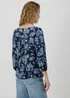 Blue Paisley Button Detail Blouse - Size 8 Image 2