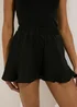 Black Frill Hem Shorts - 8 Image 3