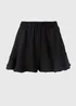 Black Frill Hem Shorts - 8 Image 5