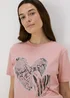 Pink Heart Graphic T-Shirt - Size 8 Image 3