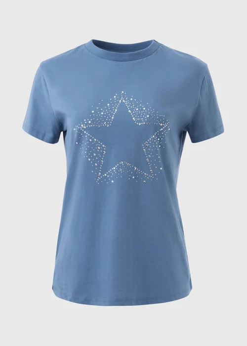 Blue Star Graphic T-Shirt - Size 8 Image 5