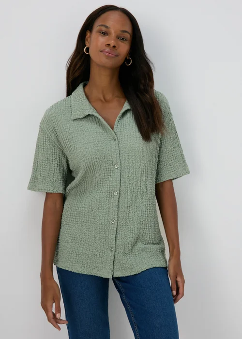 Green Textured Shirt - S Image 3