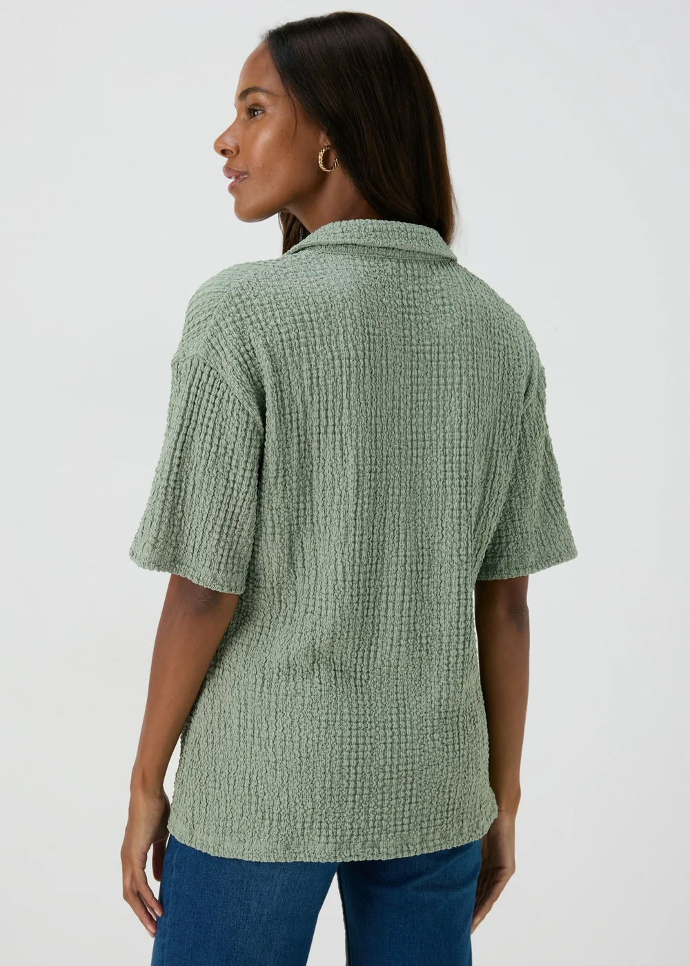 Green Textured Shirt - S Image 2