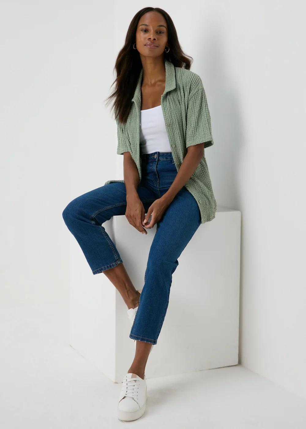Green Textured Shirt - S Image 4