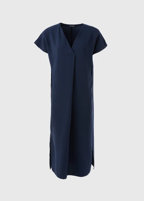 Navy V-Neck Kaftan Dress - 8 Image 5