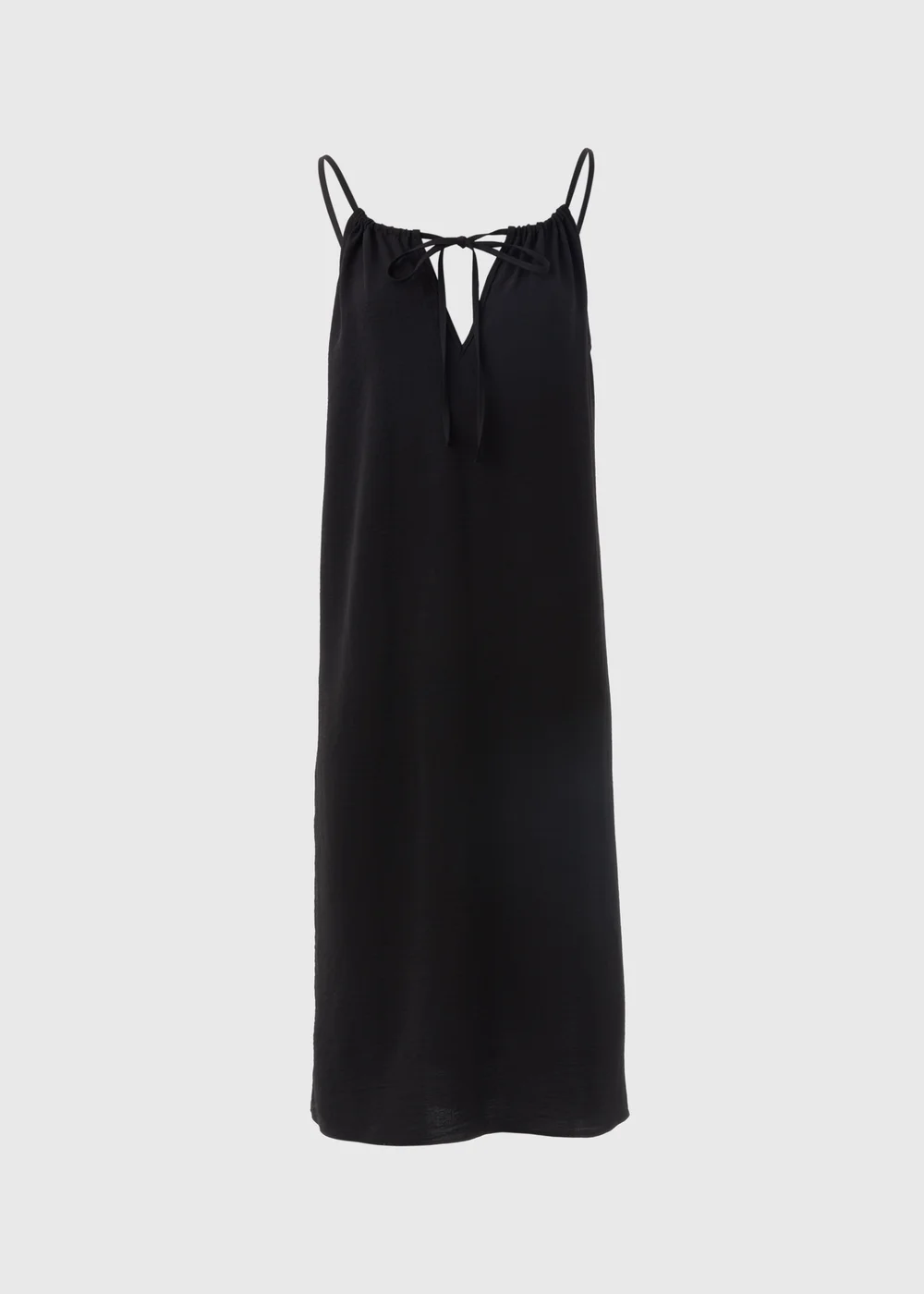 Black Neck Tie Shift Dress - 8 Image 5