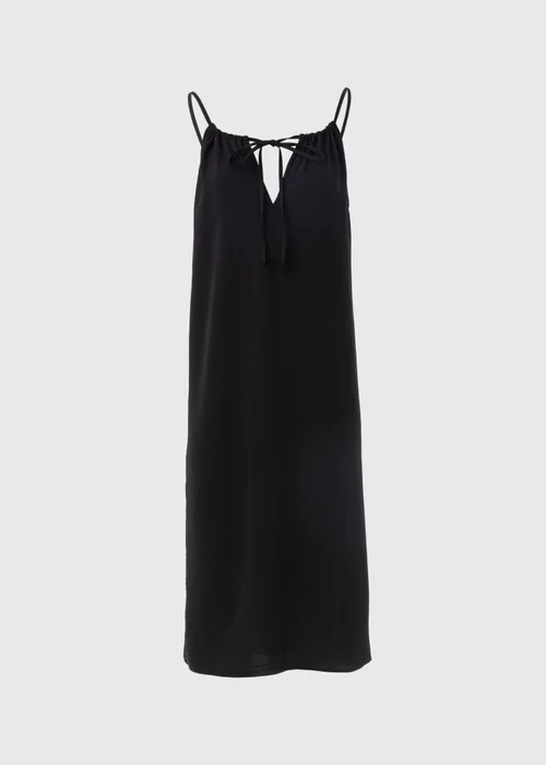 Black Neck Tie Shift Dress - 8 Image 5