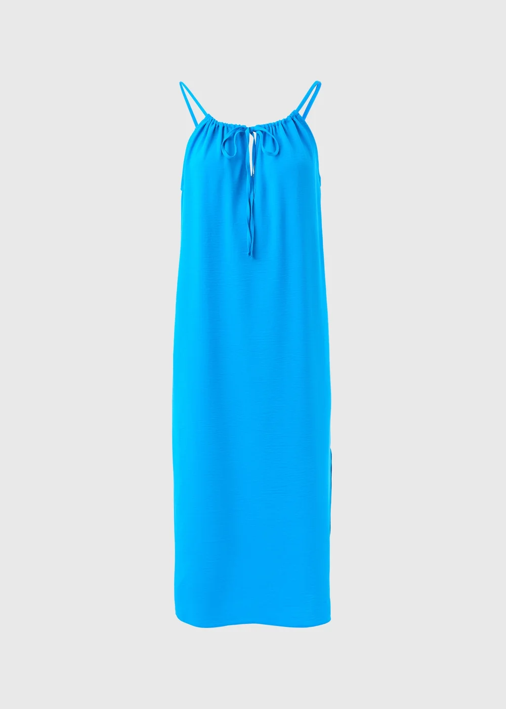 Blue Neck Tie Shift Dress - 8 Image 5