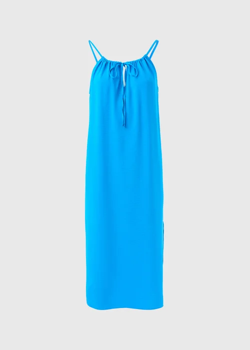 Blue Neck Tie Shift Dress - 8 Image 5