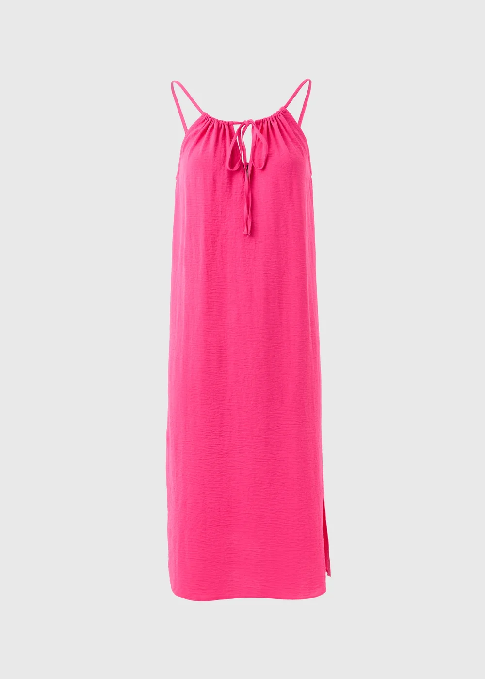 Pink Neck Tie Shift Dress - 8 Image 5