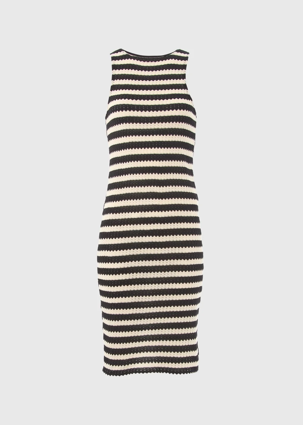 Black Racer Textured Knit Dress - 8 Image 5