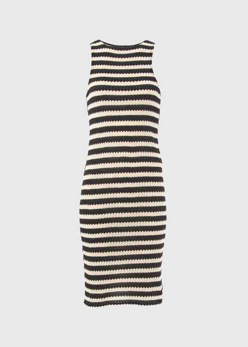 Black Racer Textured Knit Dress - 8 Image 5