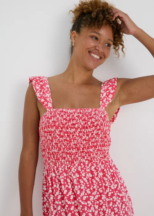 Pink Floral Cami Maxi Dress - 8 Image 3