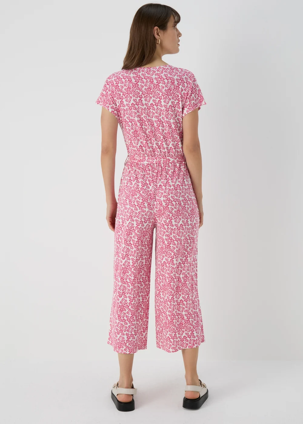 Pink Jersey Wrap Jumpsuit - 8 Image 2