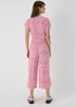 Pink Jersey Wrap Jumpsuit - 8 Image 2