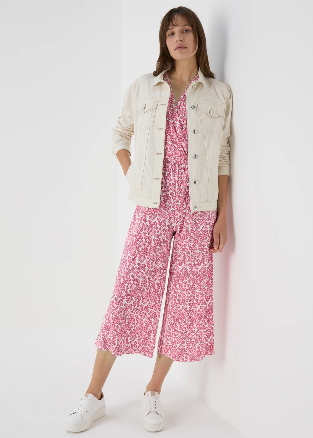 Pink Jersey Wrap Jumpsuit - 8 Image 4