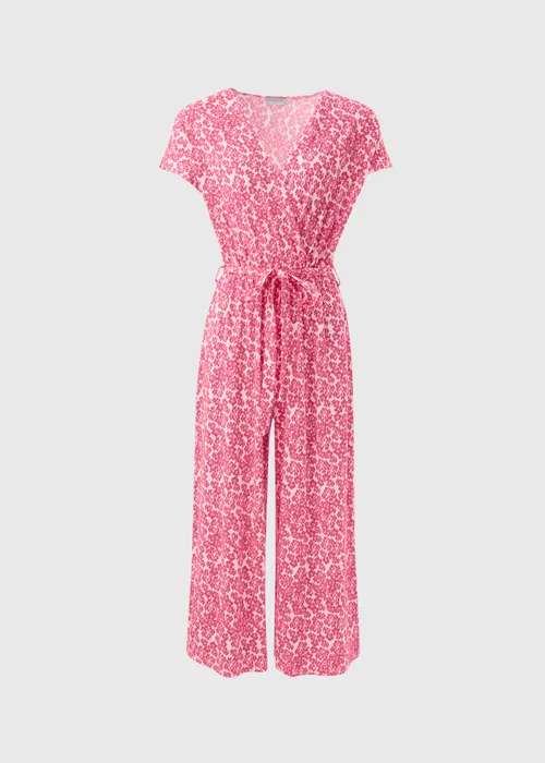 Pink Jersey Wrap Jumpsuit - 8 Image 5