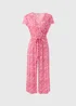 Pink Jersey Wrap Jumpsuit - 8 Image 5