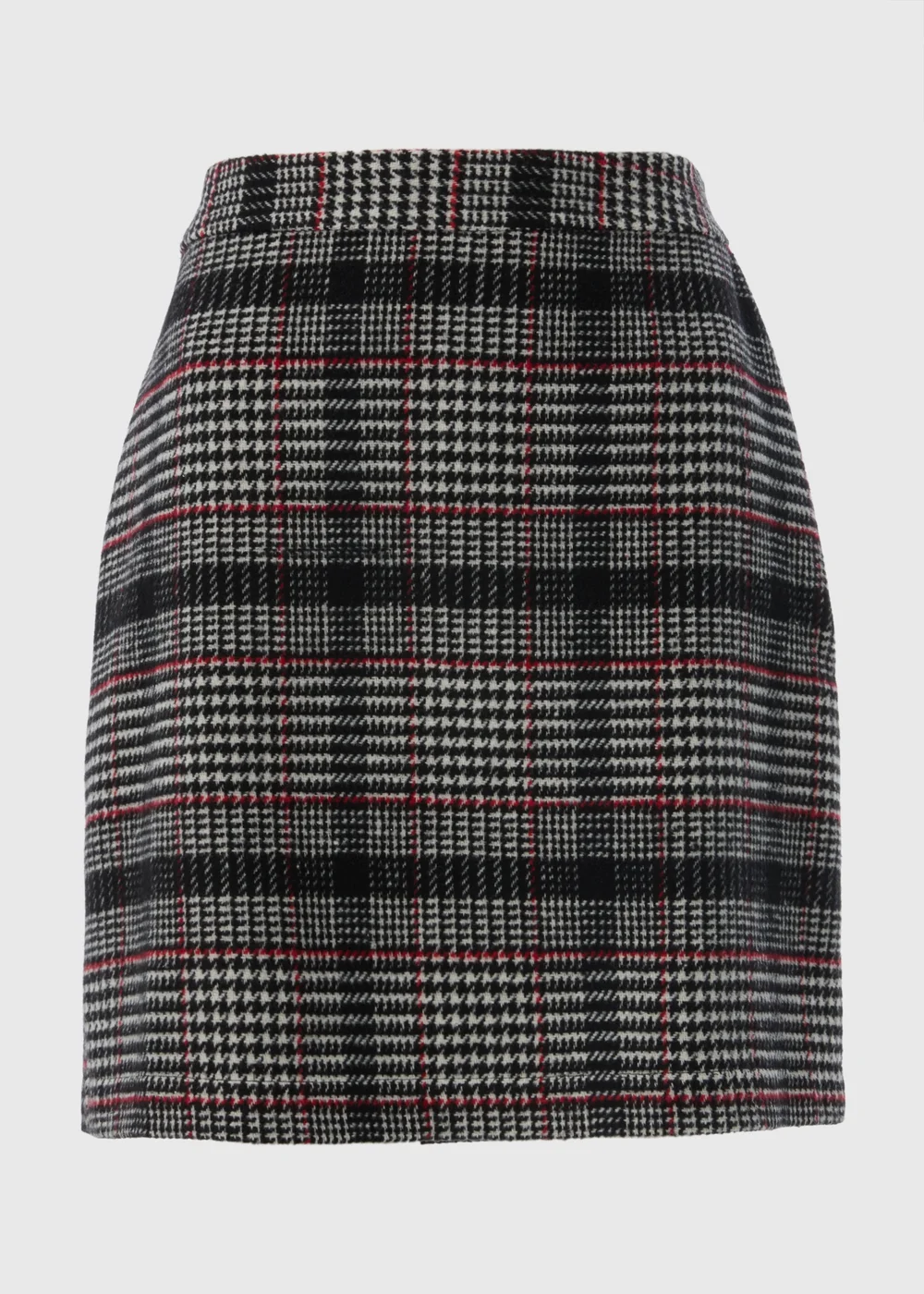 Burgundy Check A-Line Skirt - 8 Image 4