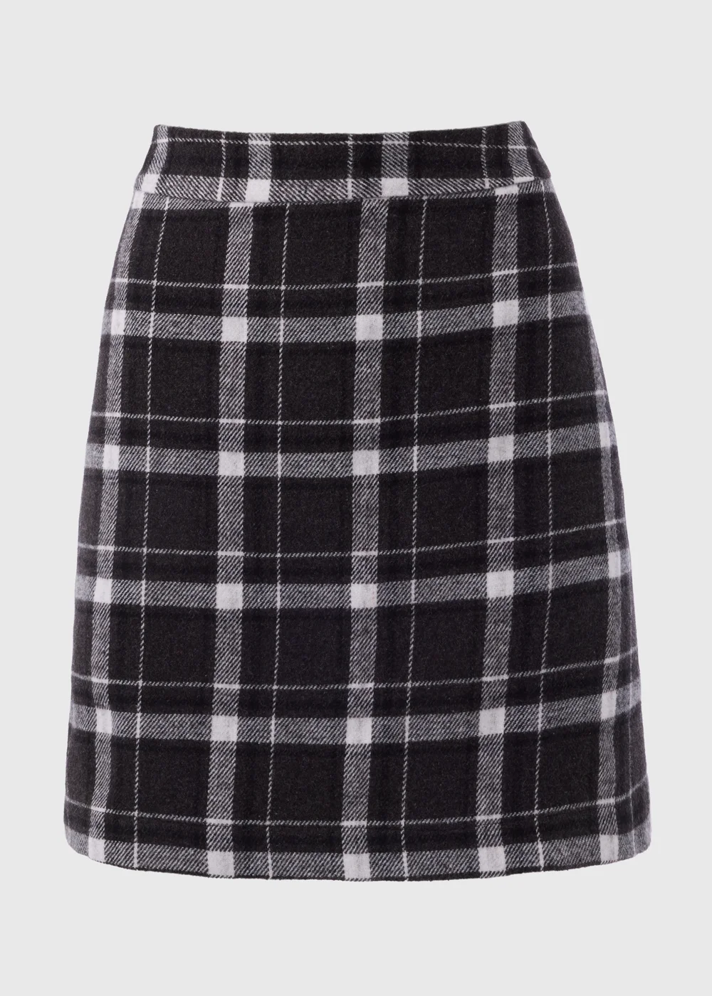 Black Check A Line Skirt - 8 Image 4