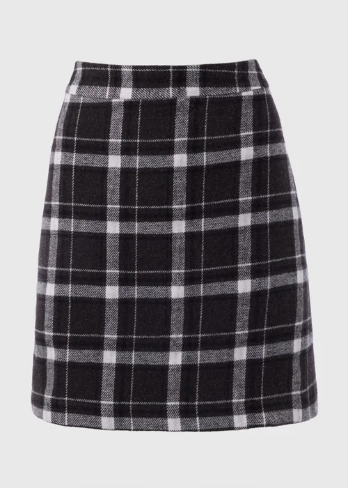 Black Check A Line Skirt - 8 Image 4
