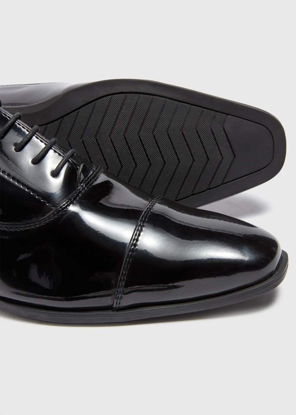 Black High Shine Derby Shoes - 6 Image 2