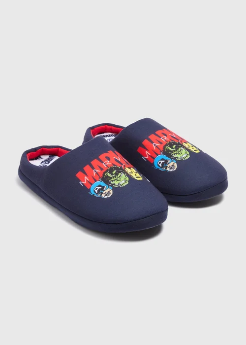 Marvel Navy Mule Slippers - Size 7 - 8 Image 1
