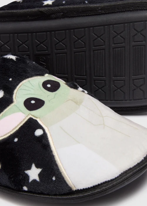 Star Wars Black Baby Yoda Slippers - Size 7 - 8 Image 2