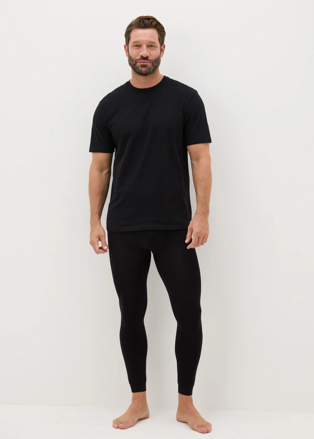 Black Fleece Lined Bottoms - S Image 1