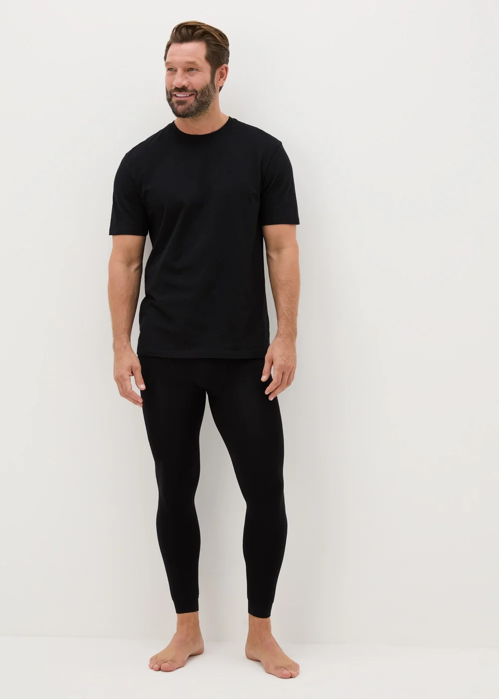 Black Fleece Lined Bottoms - S Image 2