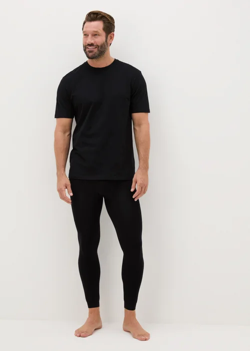 Black Fleece Lined Bottoms - S Image 2