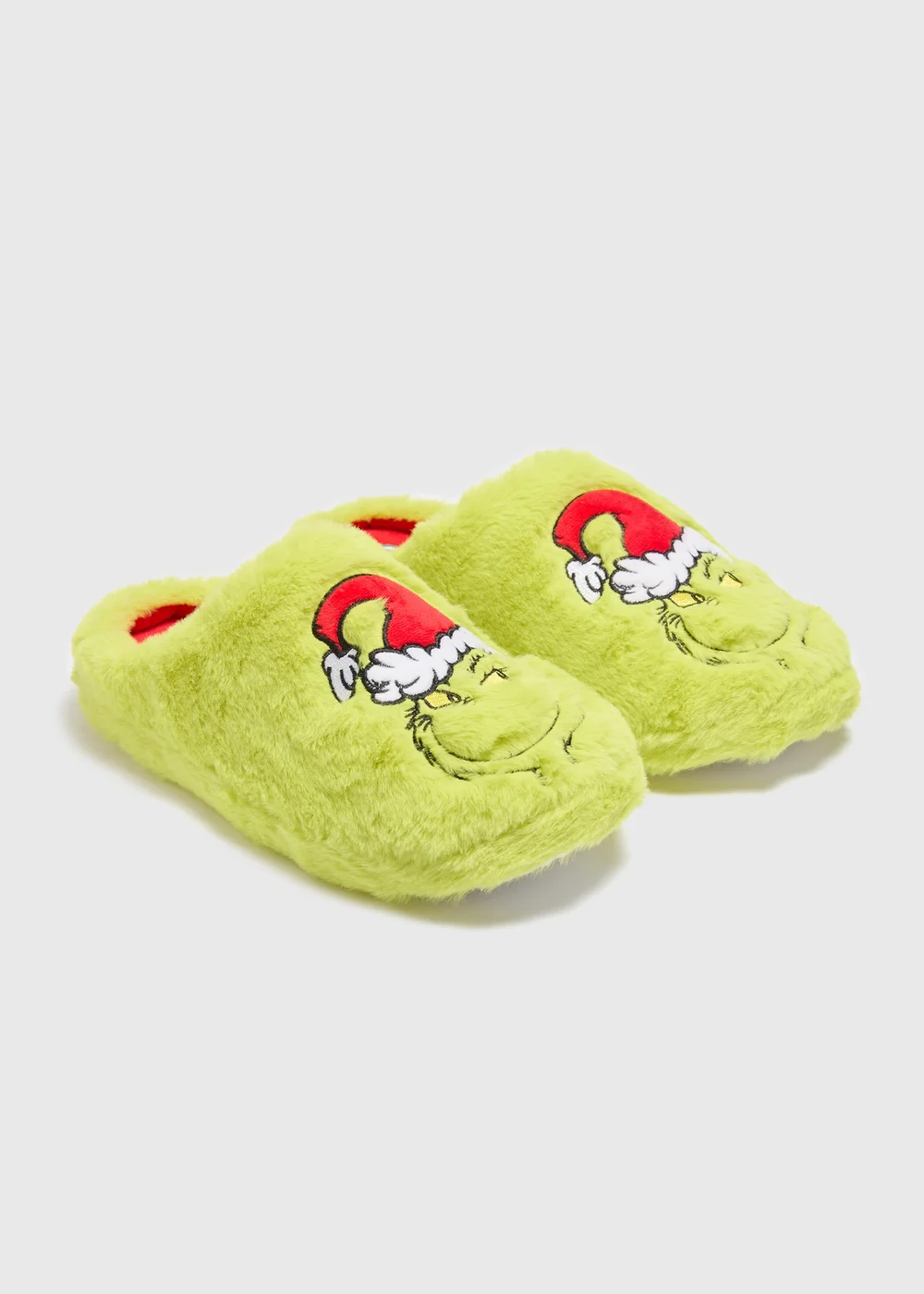 Green Grinch Mule Slippers - 7-8 Image 1