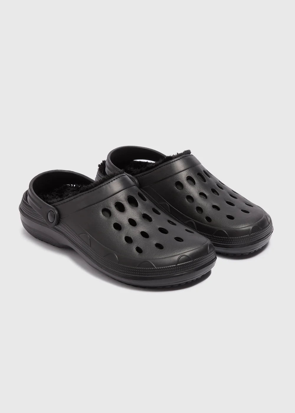 Black Fleece Lined Clogs - Size 6 Image 1