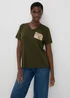 Khaki Sequin Pocket T Shirt - Size 8 Image 3
