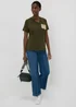 Khaki Sequin Pocket T Shirt - Size 8 Image 4