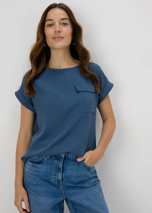 Blue Pocket Front T-Shirt - Size 8 Image 1