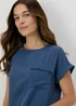 Blue Pocket Front T-Shirt - Size 8 Image 3