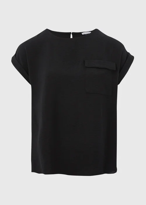 Black Pocket Front T-Shirt - Size 8 Image 5
