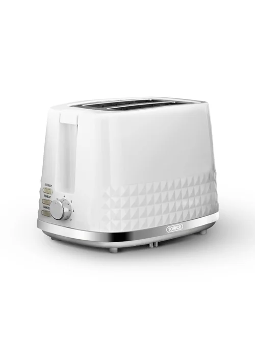 Tower Solitaire White 2 Slice Toaster - One Size Image 1