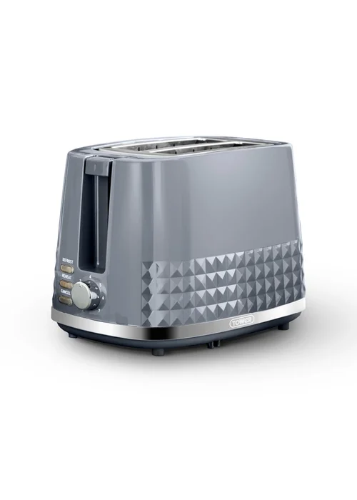 Tower Solitaire Grey 2 Slice Toaster - One Size Image 1