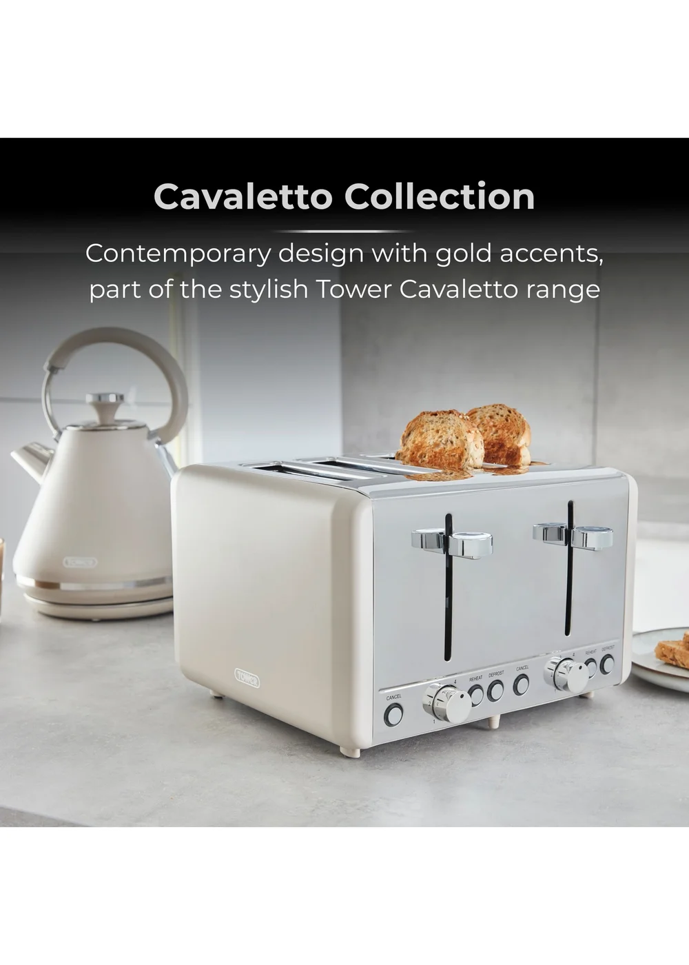 Tower Cavaletto 4 Slice Toaster - One Size Image 3