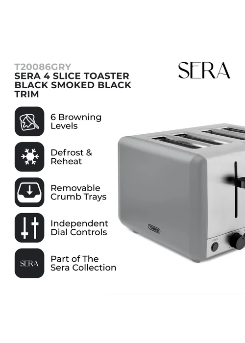 Tower Sera 4 Slice Toaster - One Size Image 2