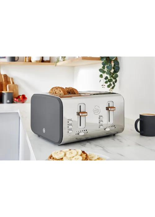 Swan 4 Slice Nordic Style Toaster - One Size Image 2