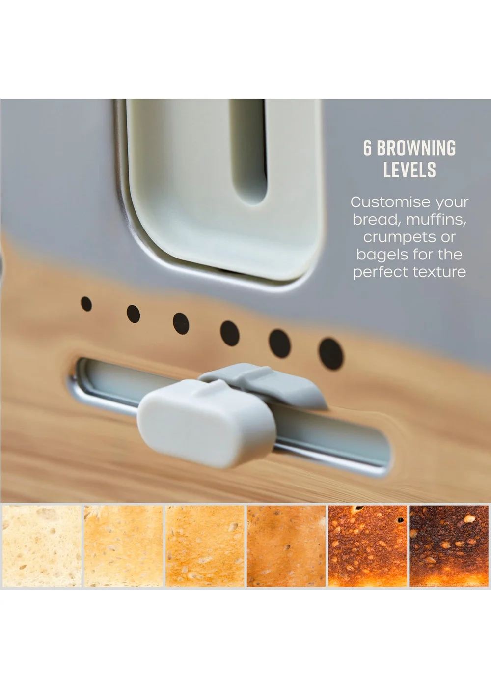 Swan 4 Slice Nordic Style Toaster - One Size Image 4